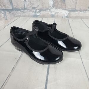 Danshuz Tap Shoes Black Patent Mary Jane Size 9.5W